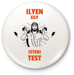 printfashion ISTENI TEST - Kitűző, hűtőmágnes - Fehér (10741846)