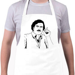 printfashion Pablo Escobar - Kötény - Fehér (4912069)