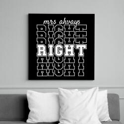 printfashion Mrs always right páros 2 - Vászonkép - Fekete (6661348)