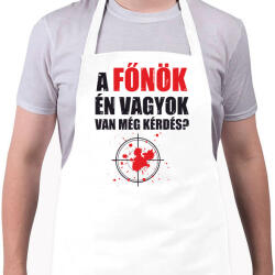 printfashion A főnök én vagyok van még kérdés? - Kötény - Fehér (13357692)