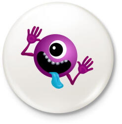 printfashion Alien - Kitűző, hűtőmágnes - Fehér (5207161)