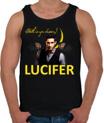 printfashion lucifer-wath is you disaer - Férfi atléta - Fekete (2671742)