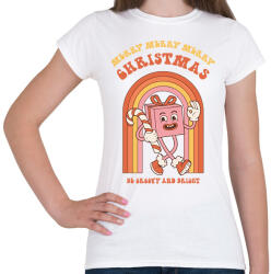 printfashion Merry merry merry - Női póló - Fehér (14920644)