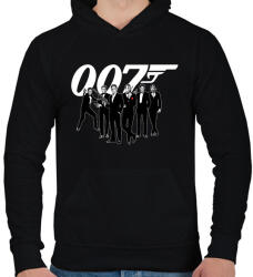 printfashion 007 Crew - Férfi kapucnis pulóver - Fekete (2893455)