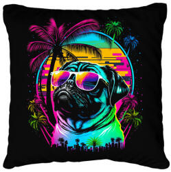 printfashion Miami mopsz - Párnahuzat, Díszpárnahuzat - Fekete (14258938)