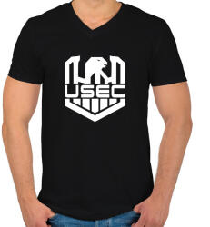printfashion USEC - Escape from Tarkov - Férfi V-nyakú póló - Fekete (5273685)