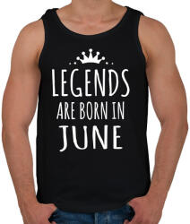 printfashion A legendák júniusban születnek - Férfi atléta - Fekete (247076)