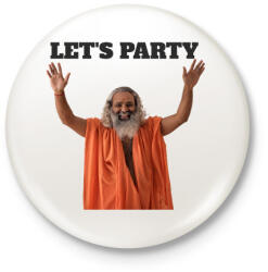 printfashion Let's party - Kitűző, hűtőmágnes - Fehér (10350189)