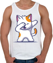 printfashion Dab Cat - Férfi atléta - Fehér (6607681)