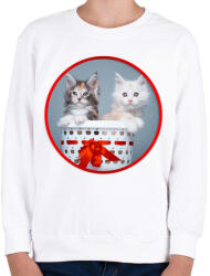 printfashion Cuki cicák - Gyerek pulóver - Fehér (1025275)