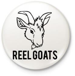 printfashion Reel Goats - Kitűző, hűtőmágnes - Fehér (3088867)