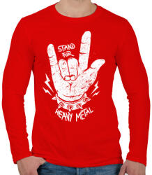 printfashion Heavy metal - Férfi hosszú ujjú póló - Piros (120165)