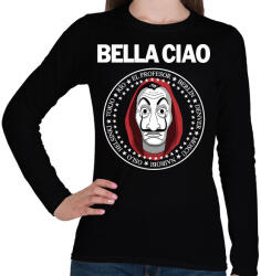 printfashion Bella Ciao - Női hosszú ujjú póló - Fekete (5088129)