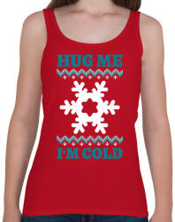 printfashion Hug Me I'm Cold - Női atléta - Cseresznyepiros (9548651)