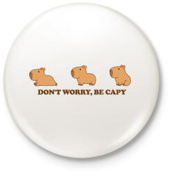 printfashion Capybara 02 - Kitűző, hűtőmágnes - Fehér (14460591)