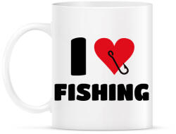 printfashion I love fishing - Bögre - Fehér (13623700)