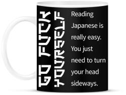 printfashion Reading Japanese is really easy - white - Bögre - Fekete (7042963)