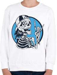 printfashion Koponya baseball sapkával - Gyerek pulóver - Fehér (11518142)