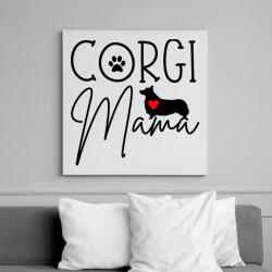 printfashion Corgi anya - Vászonkép - Fehér (6973382)