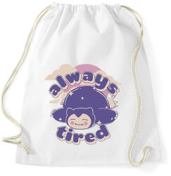 printfashion Snorlax always tired - Sportzsák, Tornazsák - Fehér (16445384)