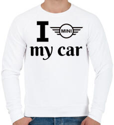 printfashion I love my car - Férfi pulóver - Fehér (10642628)