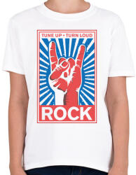printfashion Rock zene_ - Gyerek póló - Fehér (4136745)