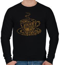 printfashion Kávés csésze - Férfi pulóver - Fekete (308532)