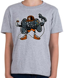 printfashion Játszunk? - Gyerek póló - Sport szürke (54611)