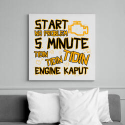 printfashion Engine kaput - Vászonkép - Fehér (16670798)