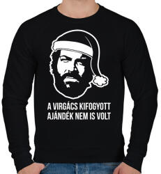 printfashion A virgács kifogyott ajándék nem is volt Bud Spencer póló - Férfi pulóver - Fekete (9386897)
