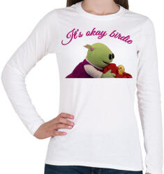 printfashion It's okay birdie - Női hosszú ujjú póló - Fehér (16253315)