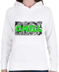 printfashion Zöld CHILL - Női kapucnis pulóver - Fehér (13909734)