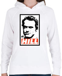 printfashion Terence Hill - Női kapucnis pulóver - Fehér (2387069)