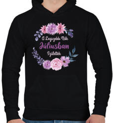 printfashion A legszebb nők júliusban születtek - Férfi kapucnis pulóver - Fekete (2881760)