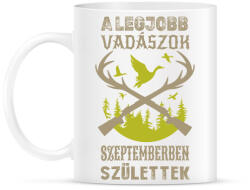 printfashion A legjobb vadászok szeptemberben születtek - Bögre - Fehér (16336564)