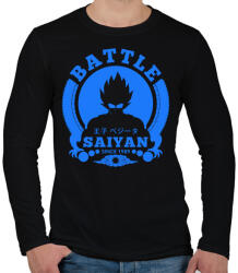 printfashion Saiyan harcos - Férfi hosszú ujjú póló - Fekete (517467)