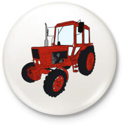 printfashion Traktor - Kitűző, hűtőmágnes - Fehér (5276841)