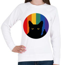 printfashion Pride cat - Női pulóver - Fehér (9676121)