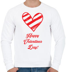 printfashion Happy Valentines day! - Férfi pulóver - Fehér (2182658)
