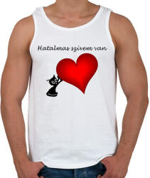 printfashion Hatalmas szívem van - Férfi atléta - Fehér (13905415)