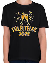 printfashion Túléltelek 2022 - Gyerek póló - Fekete (10279390)