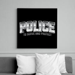 printfashion Police felirat - Vászonkép - Fekete (6644000)
