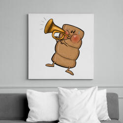 printfashion Kürtőskalács - Vászonkép - Fehér (13612099)