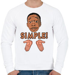 printfashion Khaby Simple! - Férfi pulóver - Fehér (5375801)