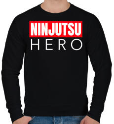 printfashion NINJUTSU HERO - Férfi pulóver - Fekete (9465367)