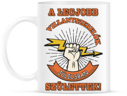 printfashion Villanyszerelő július - Bögre - Fehér (11408676)