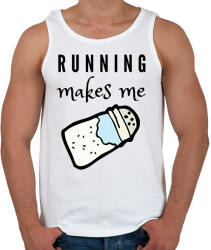 printfashion Running makes me salty - Férfi atléta - Fehér (2467992)