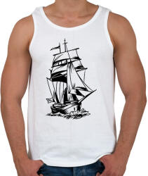 printfashion Hajó - Férfi atléta - Fehér (13799919)