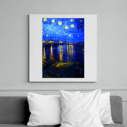 printfashion Csillagos ég a Rajna felett - Vászonkép - Fehér (6621748)