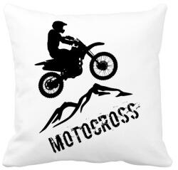 printfashion Motocross - Párnahuzat, Díszpárnahuzat - Fehér (4227611)